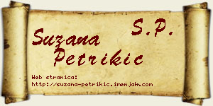 Suzana Petrikić vizit kartica